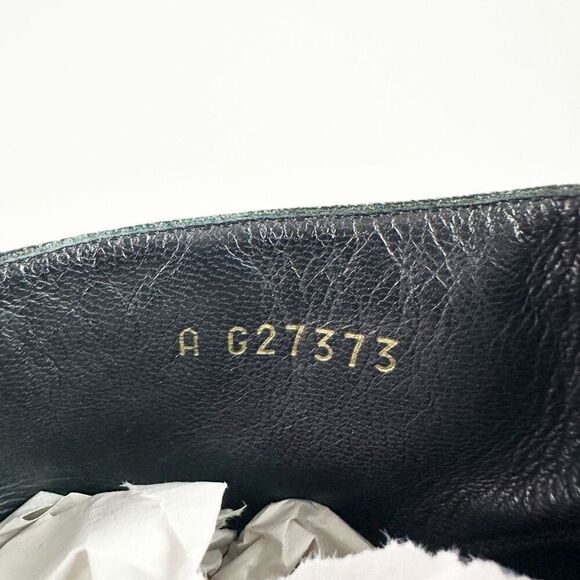 CHANEL Pearl Heel Black Ankle Boots Size 38 Booties CC Logo Metallic Leather - Picture 7 of 12